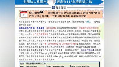 拿香油錢買票?桃市議員候選人挪寺廟公款邀里長「免費遊澎湖」
