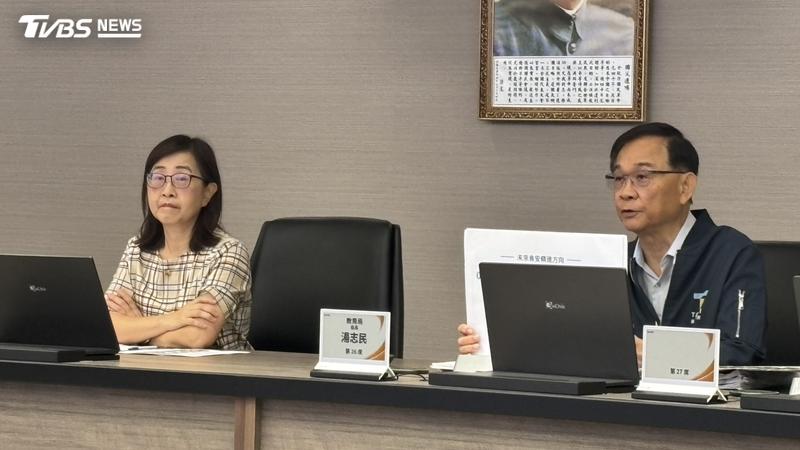 台北市副市長林奕華、教育局局長湯志民。(圖/TVBS)