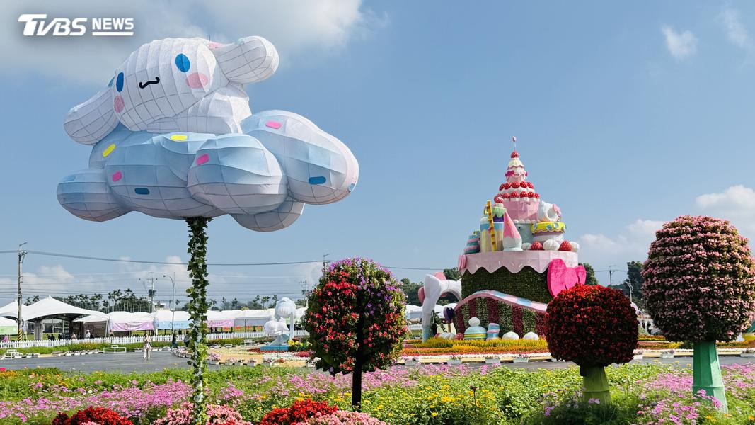新社花海七大主題展區登場。(圖/TVBS)