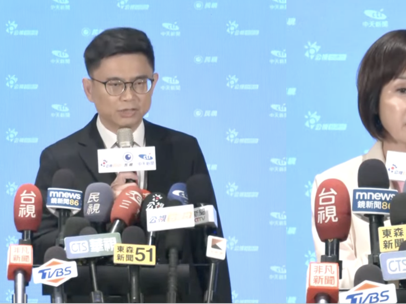 高雄市長候選人賴瑞隆與柯志恩在辯論戰前隔空交火。(圖/民眾提供)
