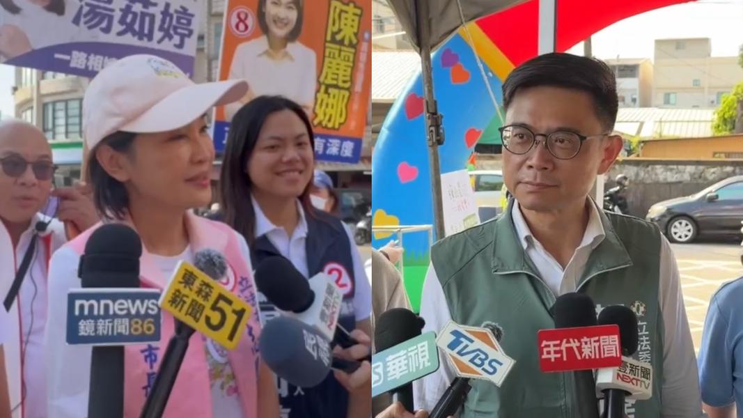 國民黨候選人柯志恩與民進黨候選人賴瑞隆就市政議題展開激烈攻防(圖/TVBS)