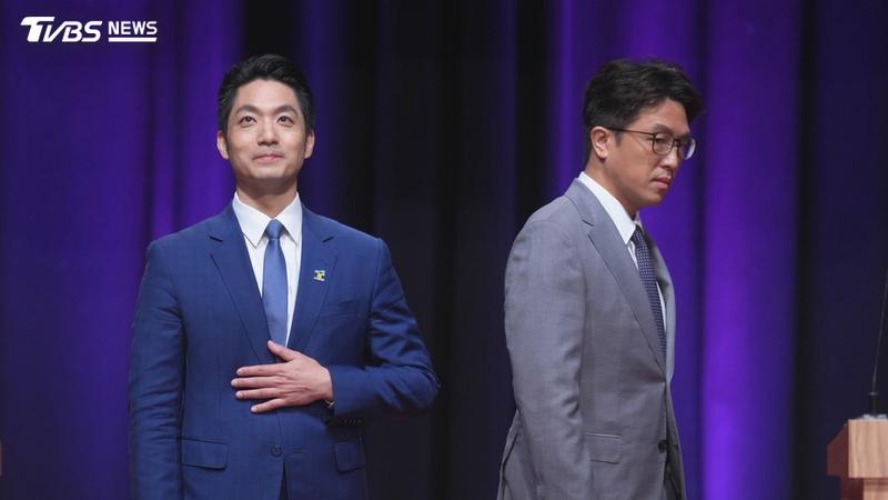 台北市長蔣萬安今日於辯論會表現出彩。(圖/TVBS)