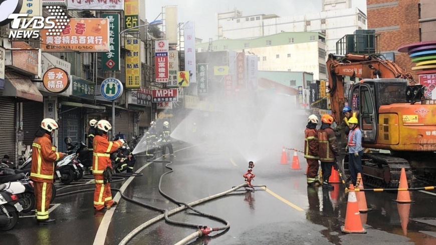 施工不慎　蘆竹天然氣瓦斯外洩搶修中