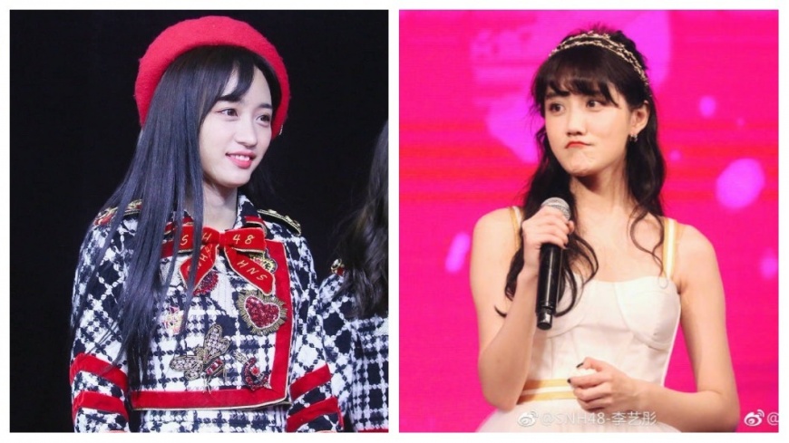 (左)SNH48副隊長黃婷婷  (右)李藝彤