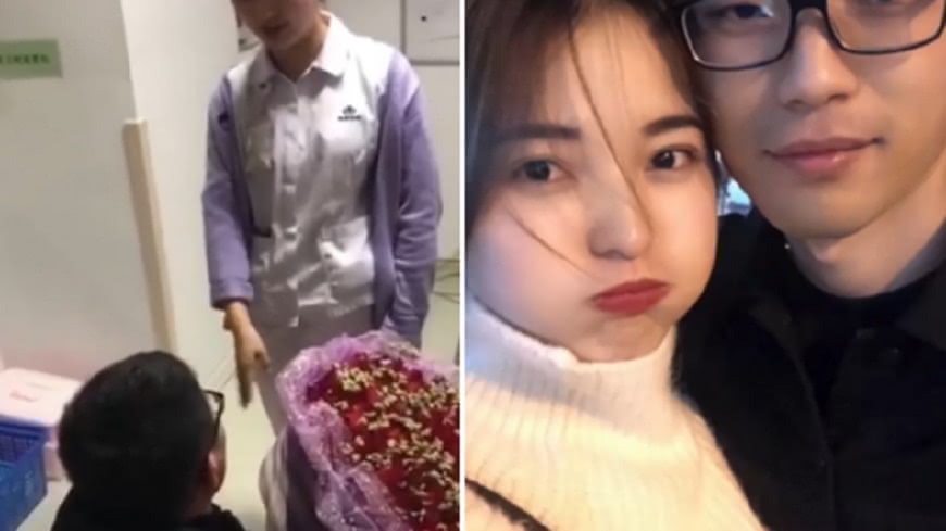 護士女友好忙!男跪地求婚 她擺手「嫁嫁嫁」10秒打發
