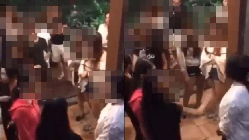 太妹撂人圍嗆女孩! 當父母面前狠打2巴掌