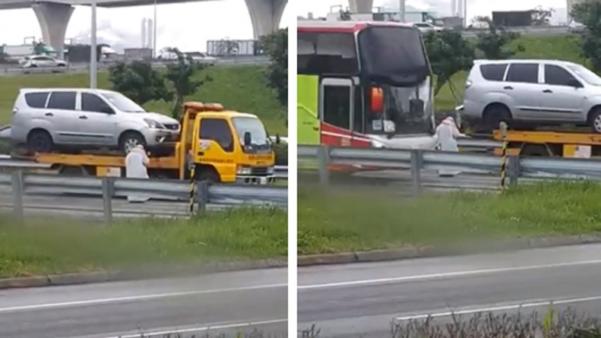 車龍吞沒佝僂身影!賣花嬤匝道討溫飽 網憂:太危險