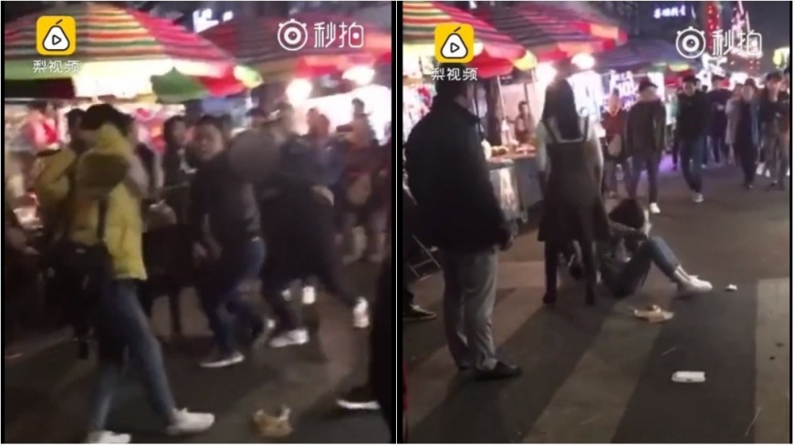 男當街怒吼「我綠了!」 失控狂毆女友