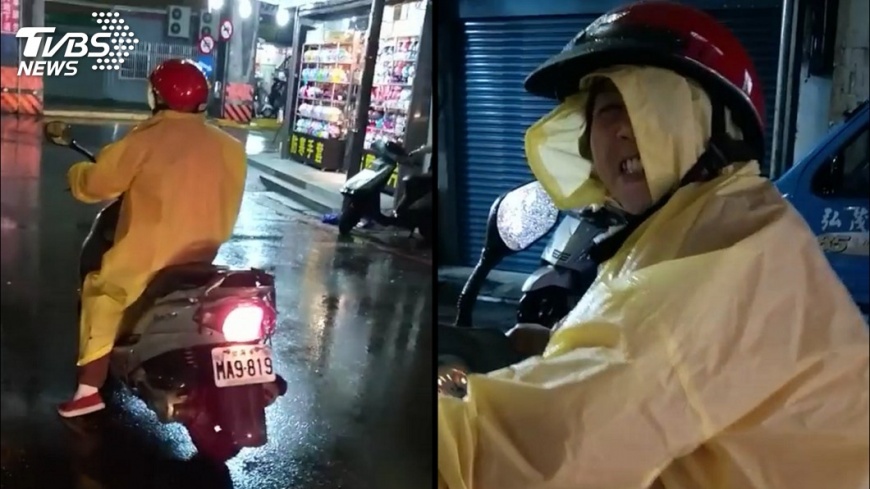熱心嬤寒夜送雨衣　騎士感受「最甜的滋味」