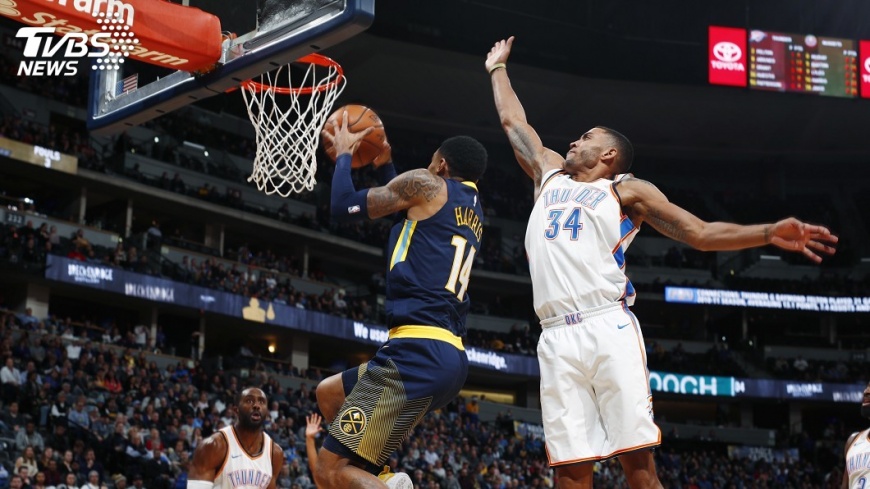 NBA金塊哈里斯三分壓哨 立功險勝雷霆