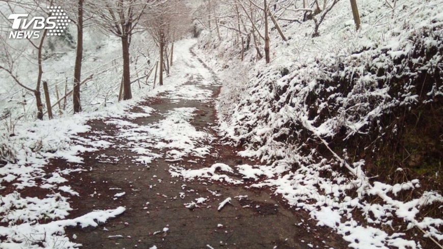 桃園拉拉山雪不停 神木區積雪10公分