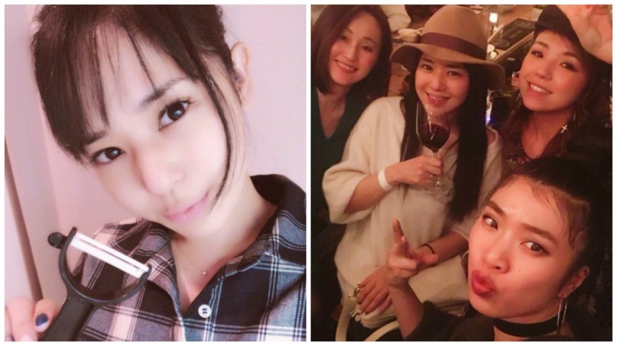 寬鬆上衣手遮肚 蒼井空閃婚2月飄「孕」味