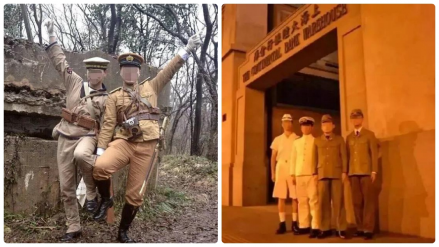 引公憤!兩男著日本軍裝 南京抗戰遺址擺拍