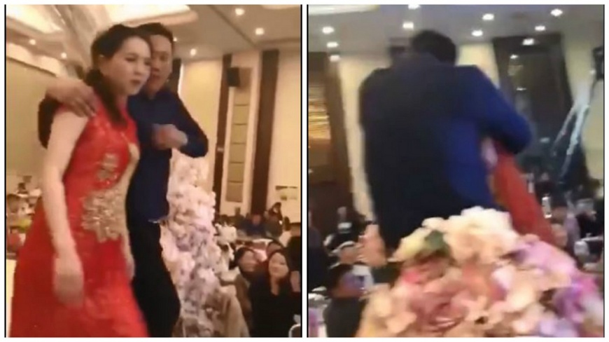 給兒戴綠帽?醉公公在婚宴會場 當親友面前強吻媳婦