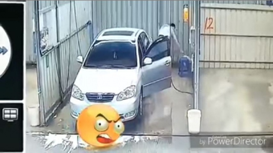 扯！男到洗車場不洗車　拿出自家垃圾狂丟