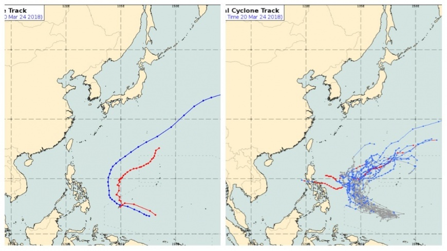 今年第三號颱風「鯉魚」預計今、明有機會生成，對台影響不大。圖／翻攝自彭啟明 臉書