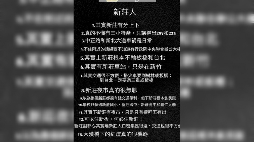 「下新莊根本貧民窟」？ 這張圖把新莊人惹毛了