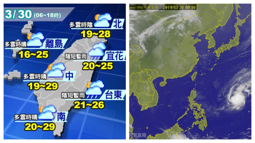 圖/TVBS、中央氣象局