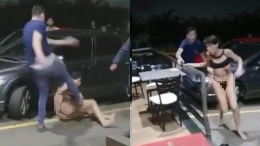 當街爆打丁字褲辣妹 男惱羞成怒:她下面「多了」
