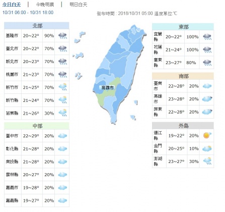 圖／翻攝自中央氣象局