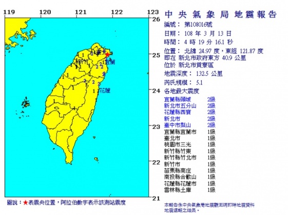 圖/翻攝自中央氣象局