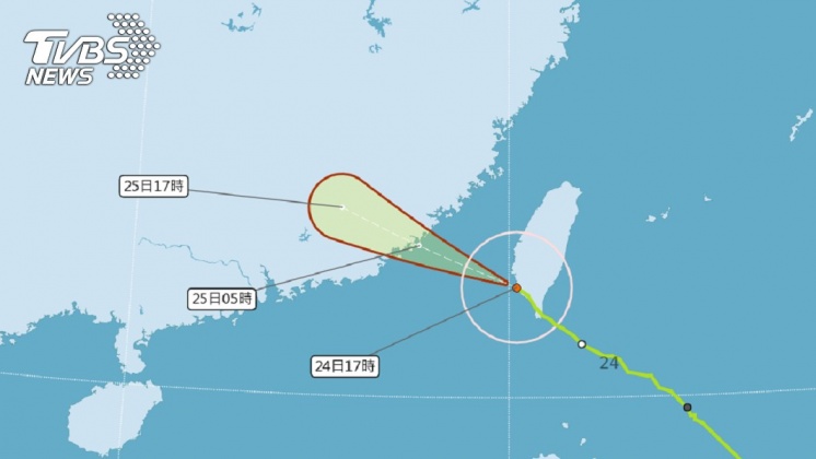擦邊！白鹿16：10快閃出海　南台灣風雨越晚越大
