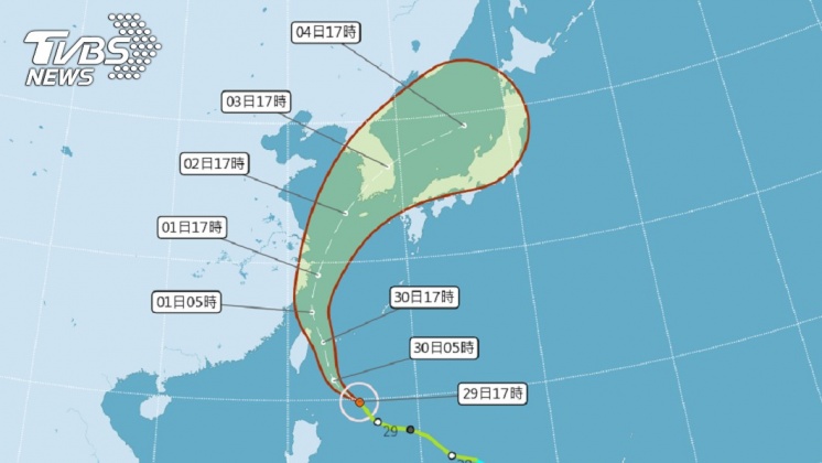 颱風米塔逼近　晚間8時30分發陸警