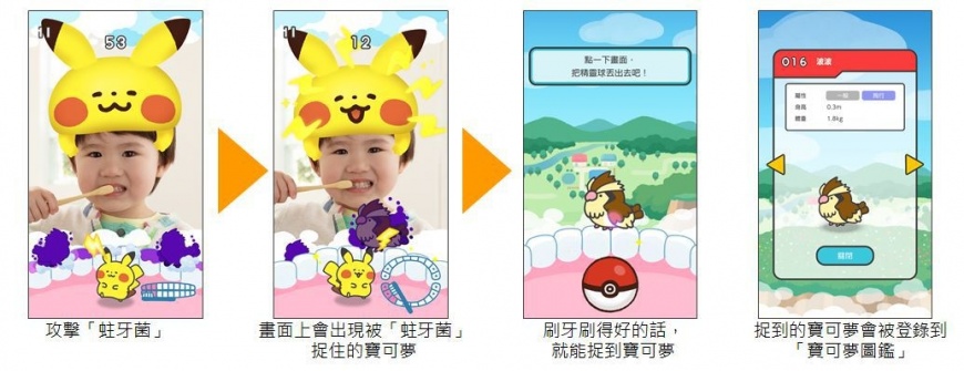 好好刷牙來集滿「寶可夢圖鑑」吧！