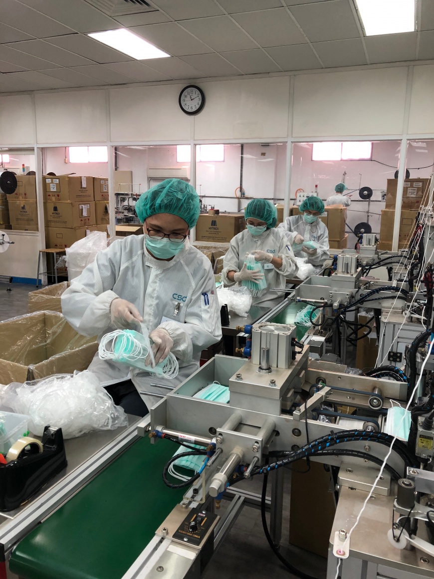 中衛新設立的香港廠開始投產。(圖/中衛提供)