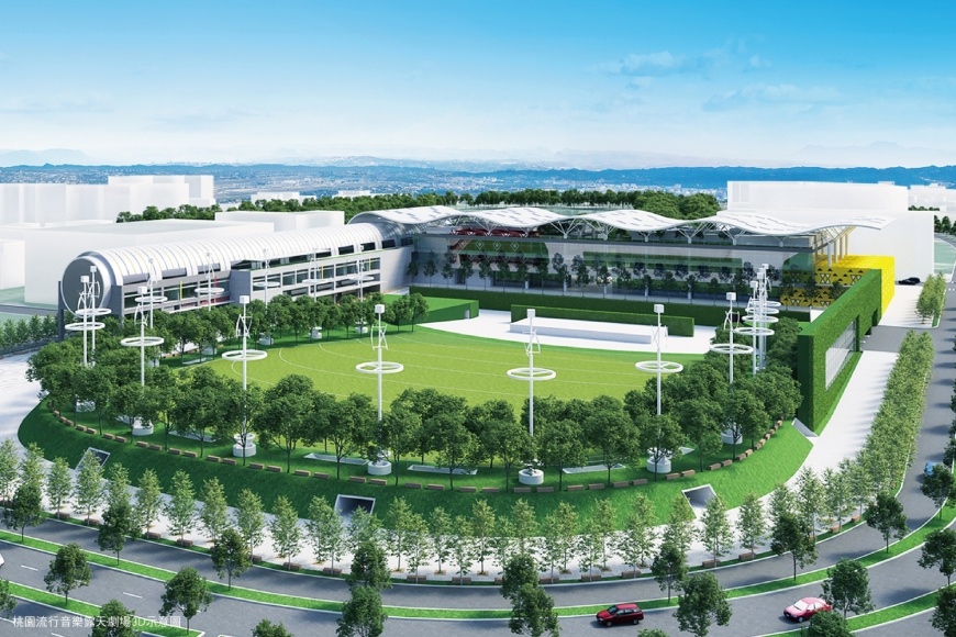 圖說:近年青埔建設不斷,斥資5.7億興建的桃園流行音樂露天劇場即將完工。