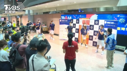 東奧選手歸國。(圖/TVBS)