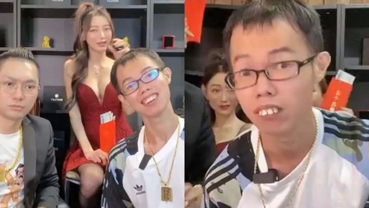 連千毅合體鄧佳華直播期間,提到澎哥向他吐苦水。(圖/翻攝自連千毅臉書)