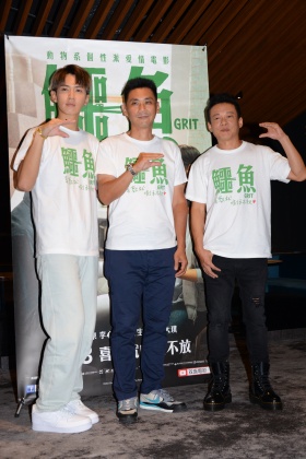 柯震東（左起）、陳大璞、李康生出席記者會。（圖／TVBS）