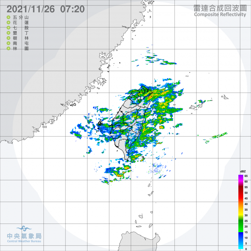 今日部分地區有局部短暫雨。(圖/中央氣象局)