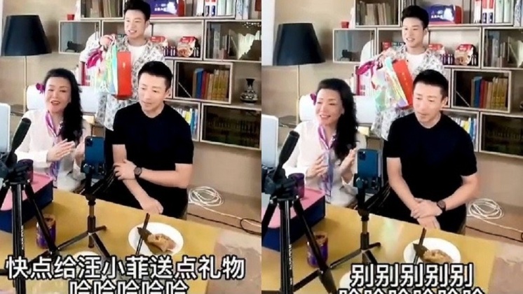 張蘭鼓吹網友送兒子禮物，讓汪小菲有些尷尬。（圖／翻攝自麻六記抖音）