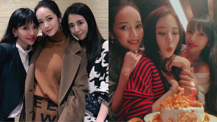 侯佩岑、李靚蕾和江佩蓉常聚在一起。(圖/翻攝自侯佩岑臉書)