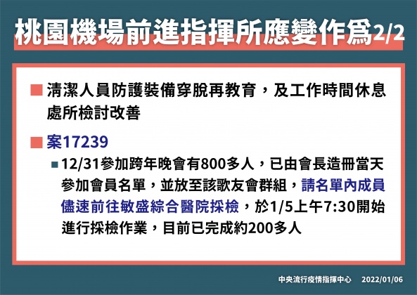 桃園機場前進指揮所5大應變作為。(圖/指揮中心)