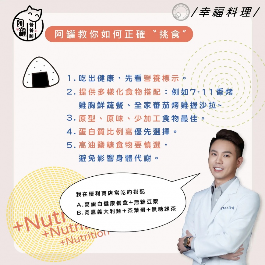 醫生提出5項選食小技巧。（圖／翻攝自營養小當家阿罐營養師臉書）