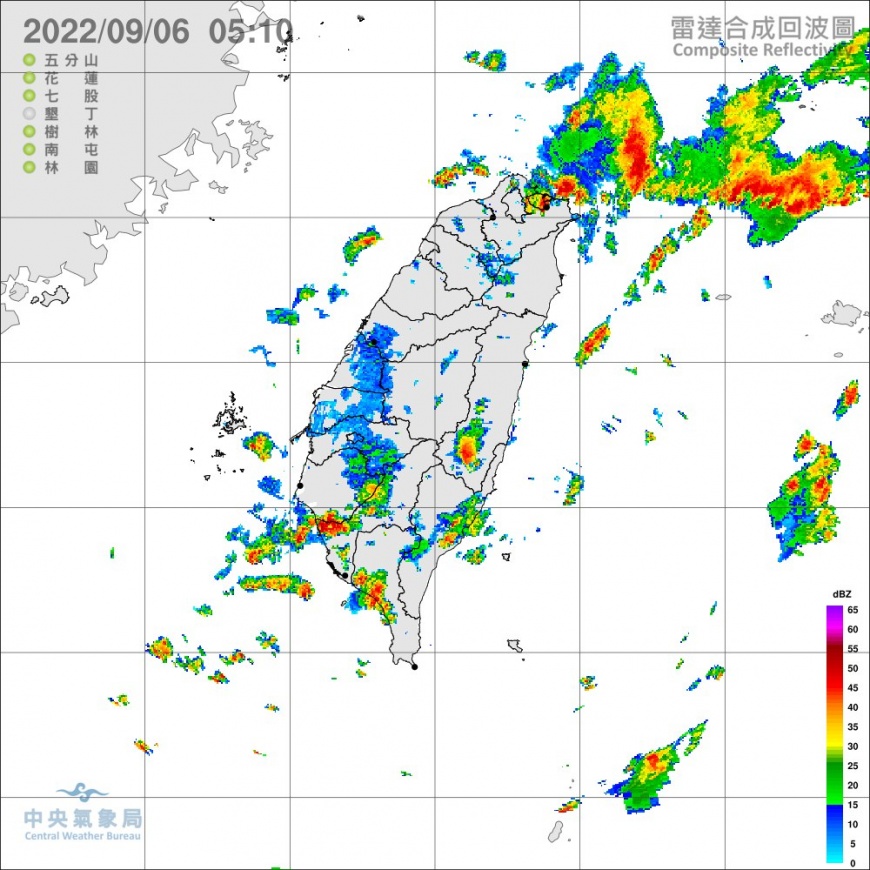 今明兩天全台各地都有降雨機率。(圖/中央氣象局)