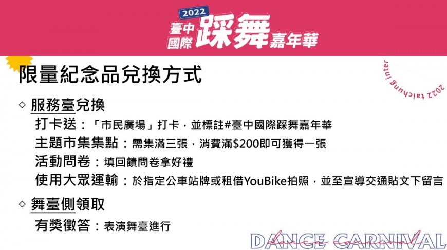圖/紀念品兌換方式