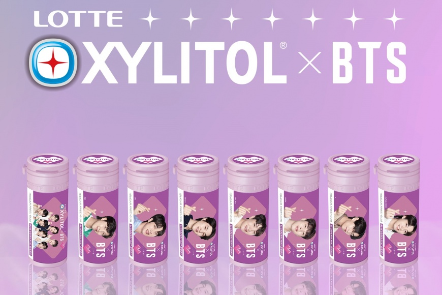 LOTTE XYLITOL x BTS 全新聯名款口香糖限量上市，跟著 BTS一起微笑吧！