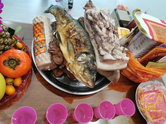 送神供品。(圖/楊登嵙提供)