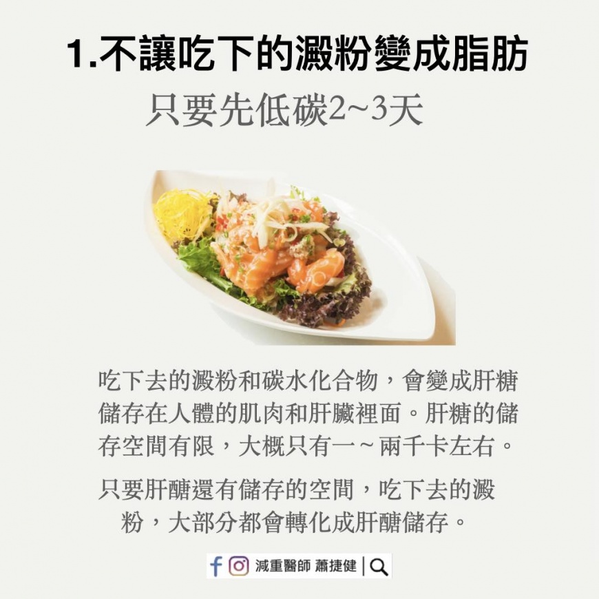 過年前先低碳2-3天。（圖／翻攝自減重醫師 蕭捷健臉書）