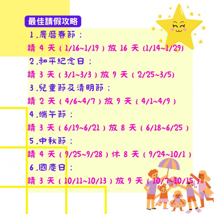 最佳請假攻略。(圖/翻攝自臉書粉專「未來塾omo教育平台」)