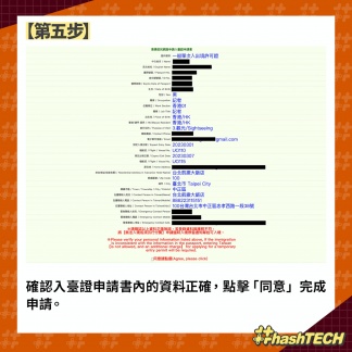 點擊「同意」即可完成申請。（圖／香港01提供）