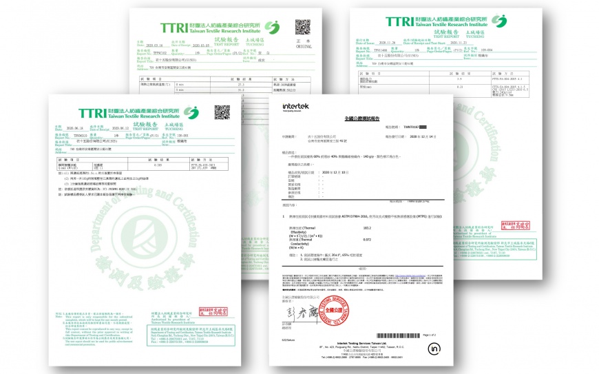 衣十五襯衫採用瑞士動態溫控Smart Temp與德國智慧涼感Cool EX,結合台灣高科技斷熱降溫的蚵殼紗涼感布料,熱遮率將近四成。