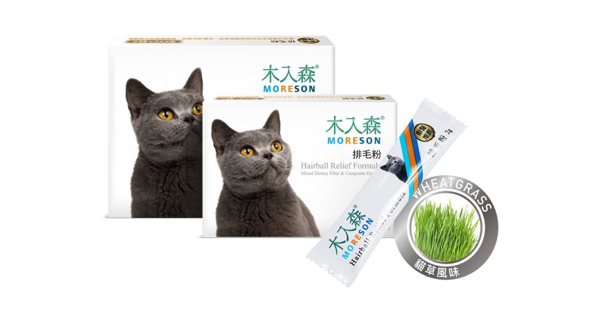 木入森排毛粉口味多樣,有貓草、鮮蝦、起司三種口味,毛孩的接受度很高/木入森提供