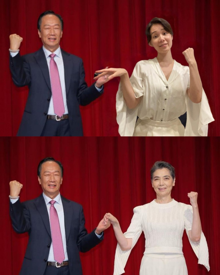 許乃涵更搞笑製圖表示最近去試鏡的服裝像是要參選。(圖/翻攝自許乃涵臉書)