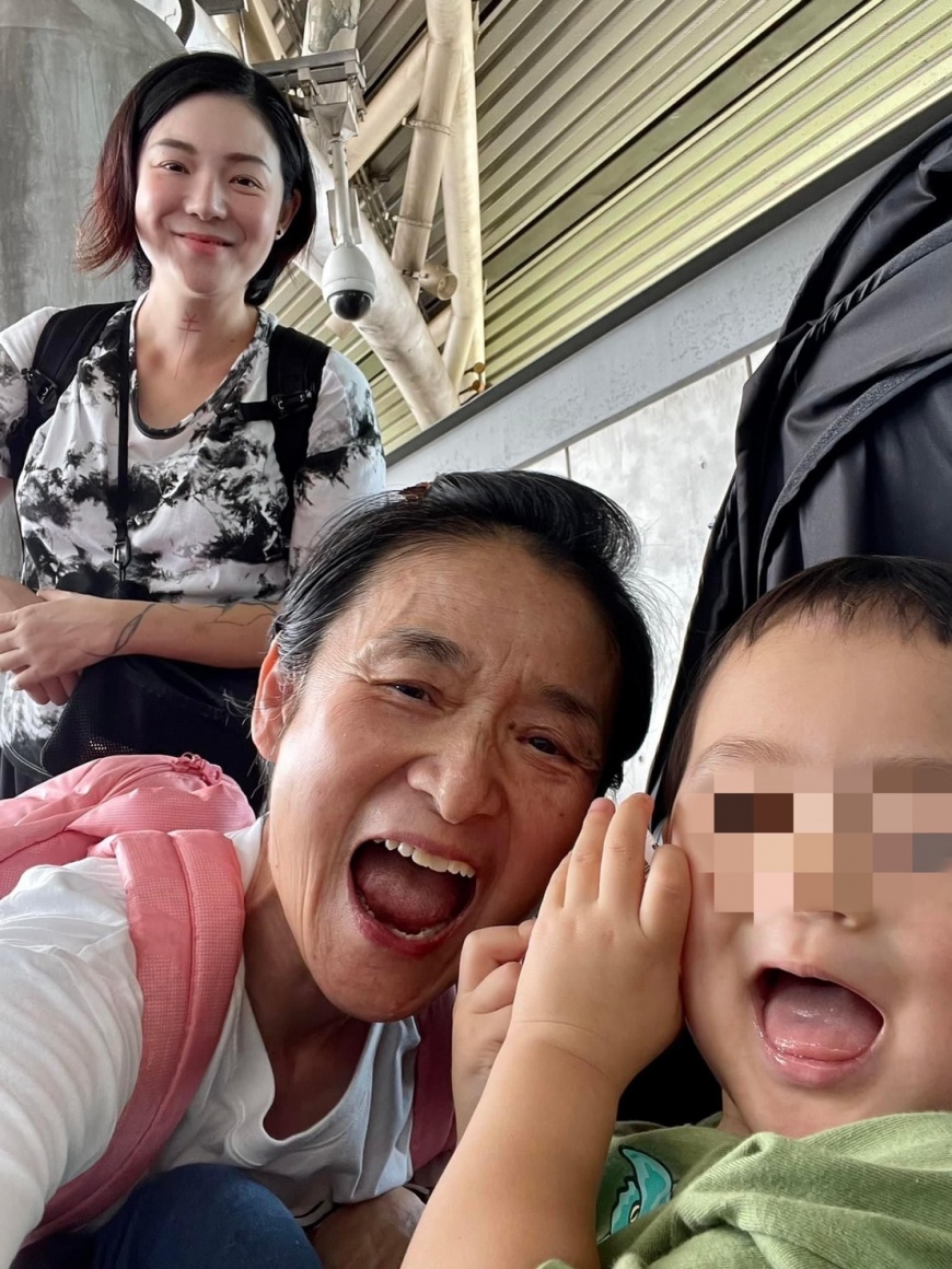 譚艾珍表示孫子被教養，也是阿嬤的一種修煉。（圖／翻攝自譚艾珍臉書）