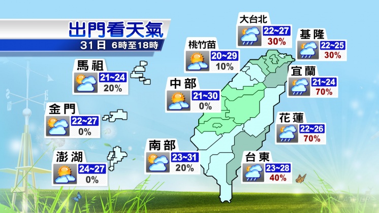 今日天氣。（圖／TVBS）